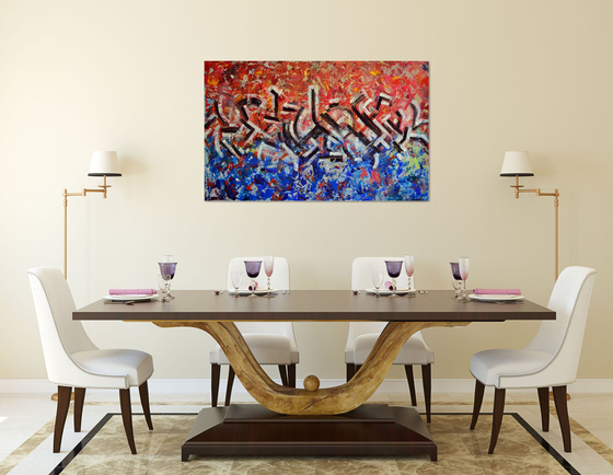 Abstract Street Art - Abstract Home Decor Art  On The Extra Large Deep Edge Canvas Ready To Hang Perfect for Modern Office Hotel Living Room Decoration