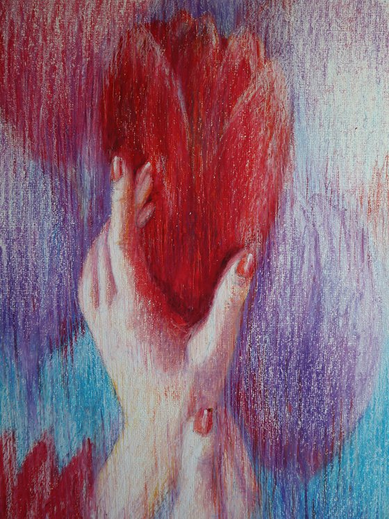 Touch : paper, oil pastel