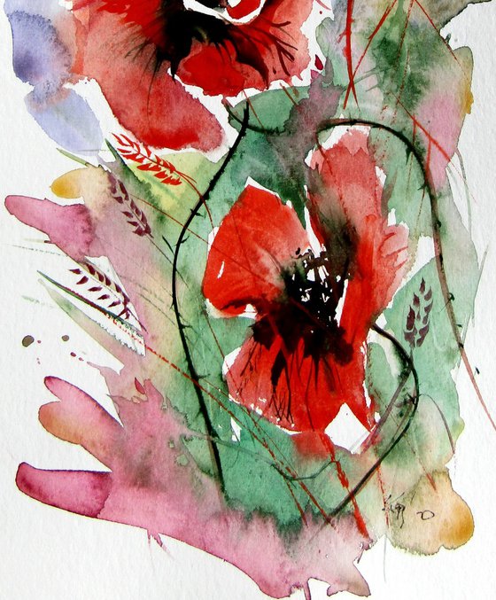 Playful poppies VI