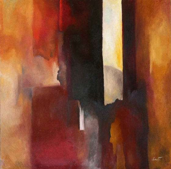 Standing on the doorstep (150x150cm)