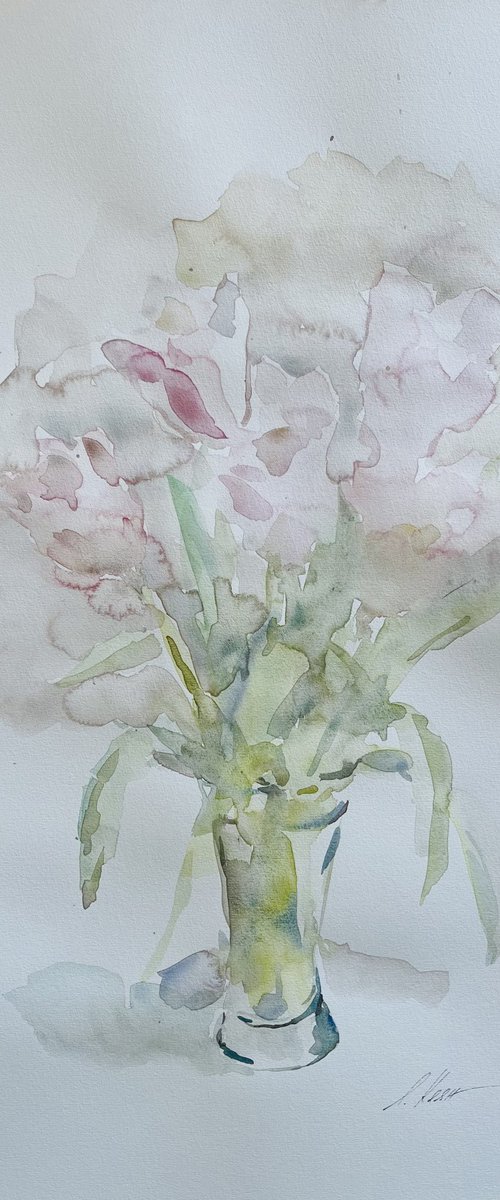 Peonies 40x60cm 2025 by Elena Klyan