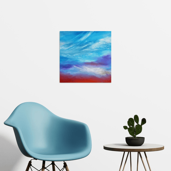 'Head In The Clouds' - Cloudscape, sky painting, modern art, impressionist painting