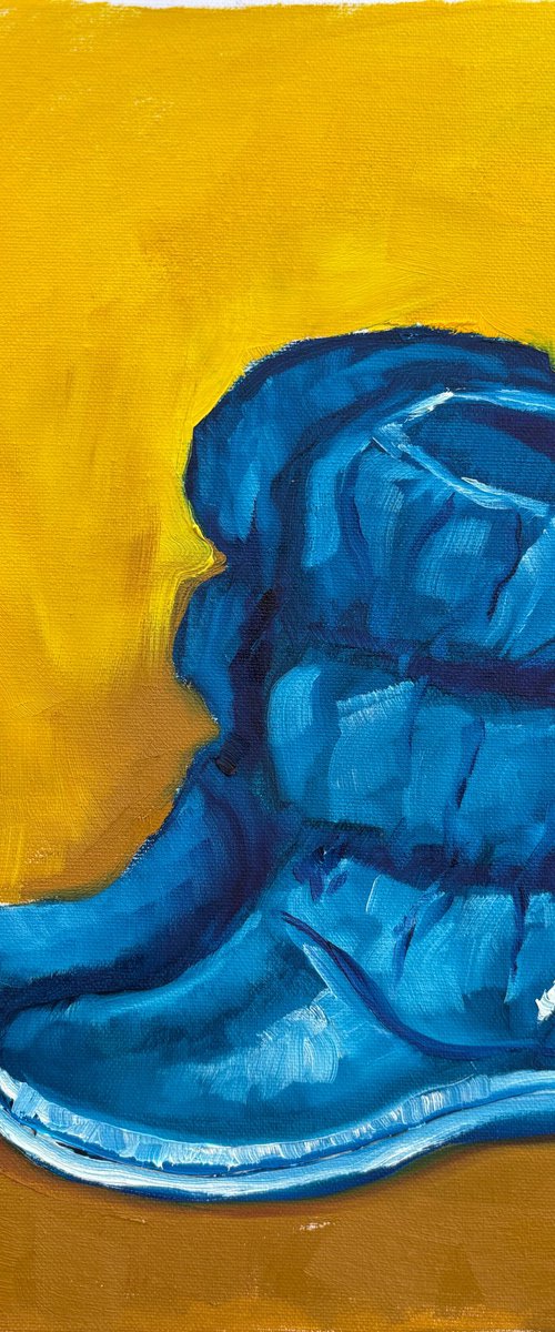 Blue rubber boots by Dmitry Fedorov