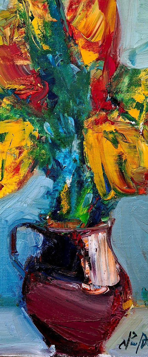 Yellow Tulips in a Jug by Matevos Sargsyan