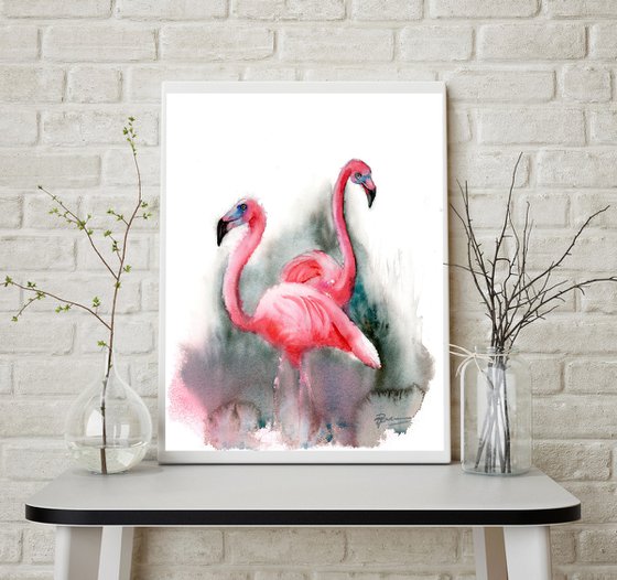 Pair of Flamingos