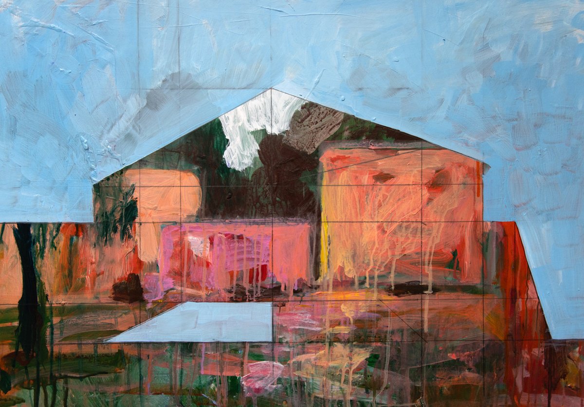  Villa By Elizabeth Anne Fox, 33 X 23, Artwork For Sale On Artfinder