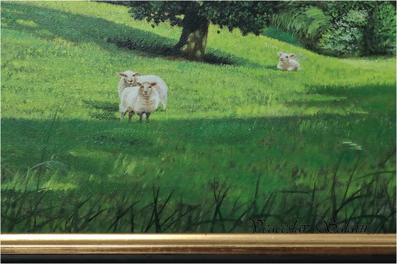 Irish Green Hills Original Oil Painting