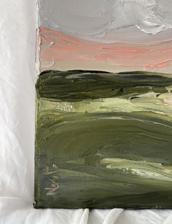 Impasto whispering Fields at Sunrise