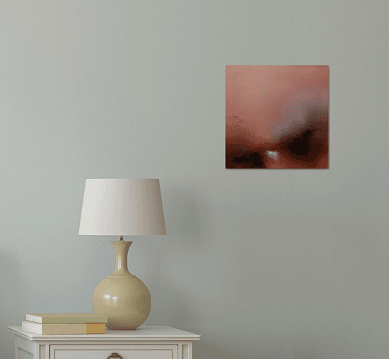 "Pink parallel" 30x30 cm oil painting by Elena Troyanskaya