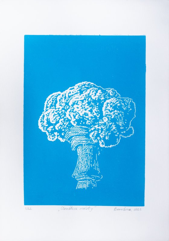 Cloudless Reality – Limited Edition Linocut