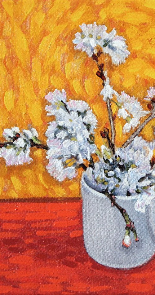 Flowering Cherry in a Cup by Richard Gibson
