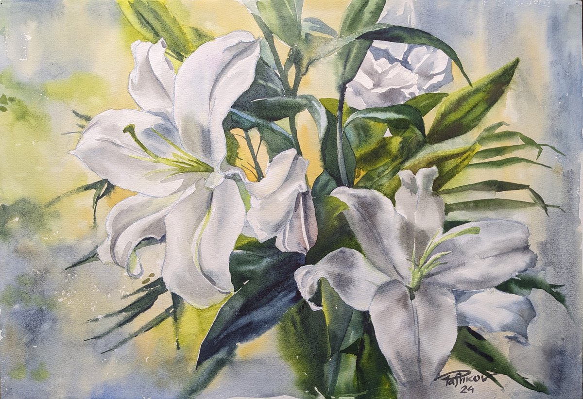 WHITE LILIES #6 by Yurii Pashkov