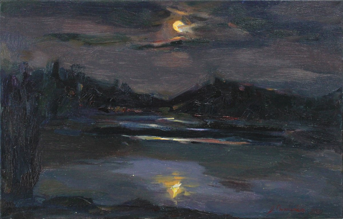 Moon night by Alisa Onipchenko-Cherniakovska