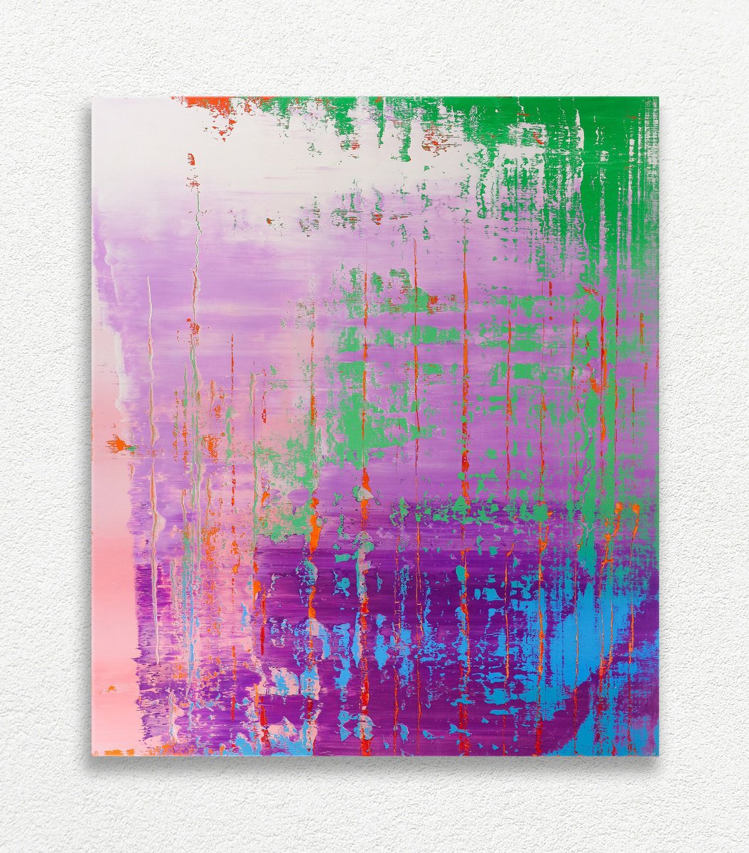 Abstract Oil Painting By Vadim Shamanov, 24 X 28", High Sky Ii, Original Artwork