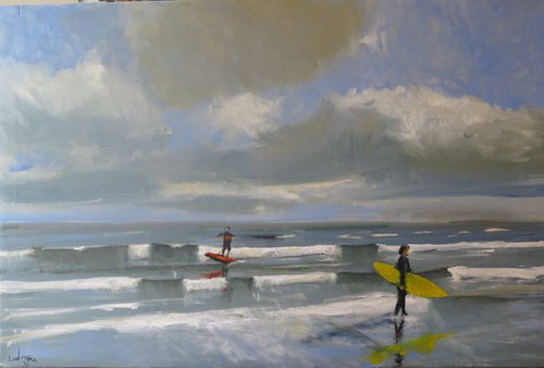 Scarborough Surfers by Malcolm Ludvigsen