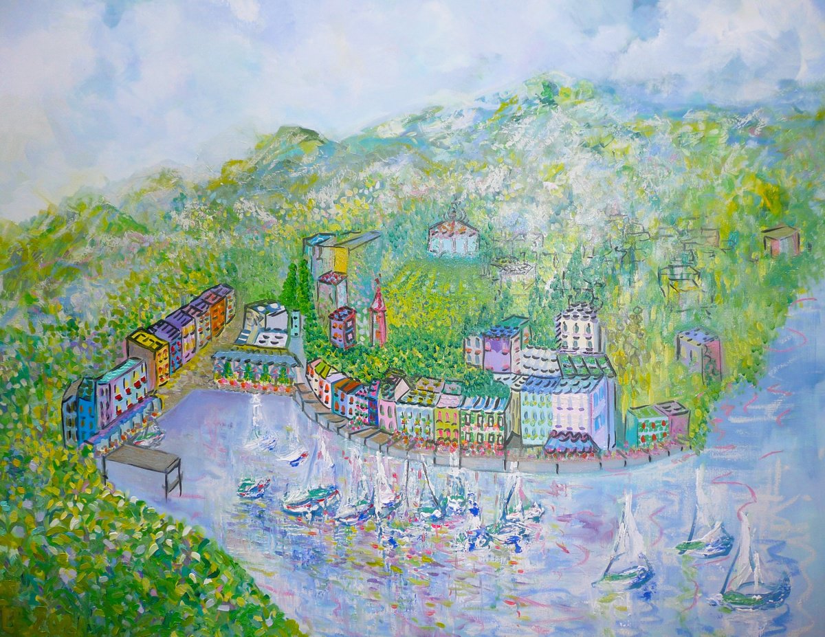 The Bay of Portofino by Lesley Blackburn