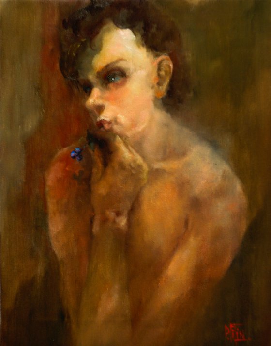 boy with a violet