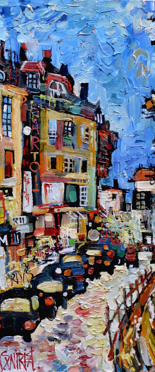 At night in Paris.1. by Nikifor Swiristuhin