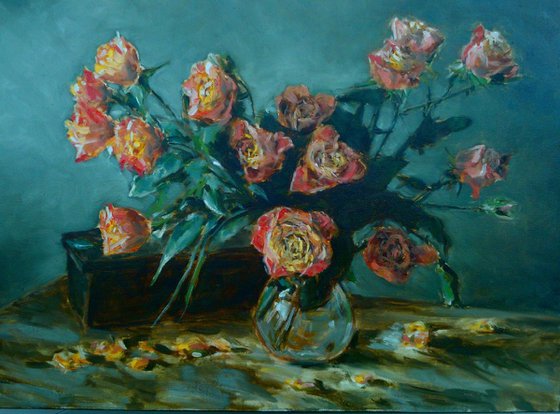 still life with roses