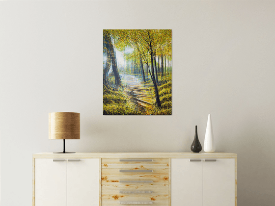 Sunlight Through Autumn Trees
