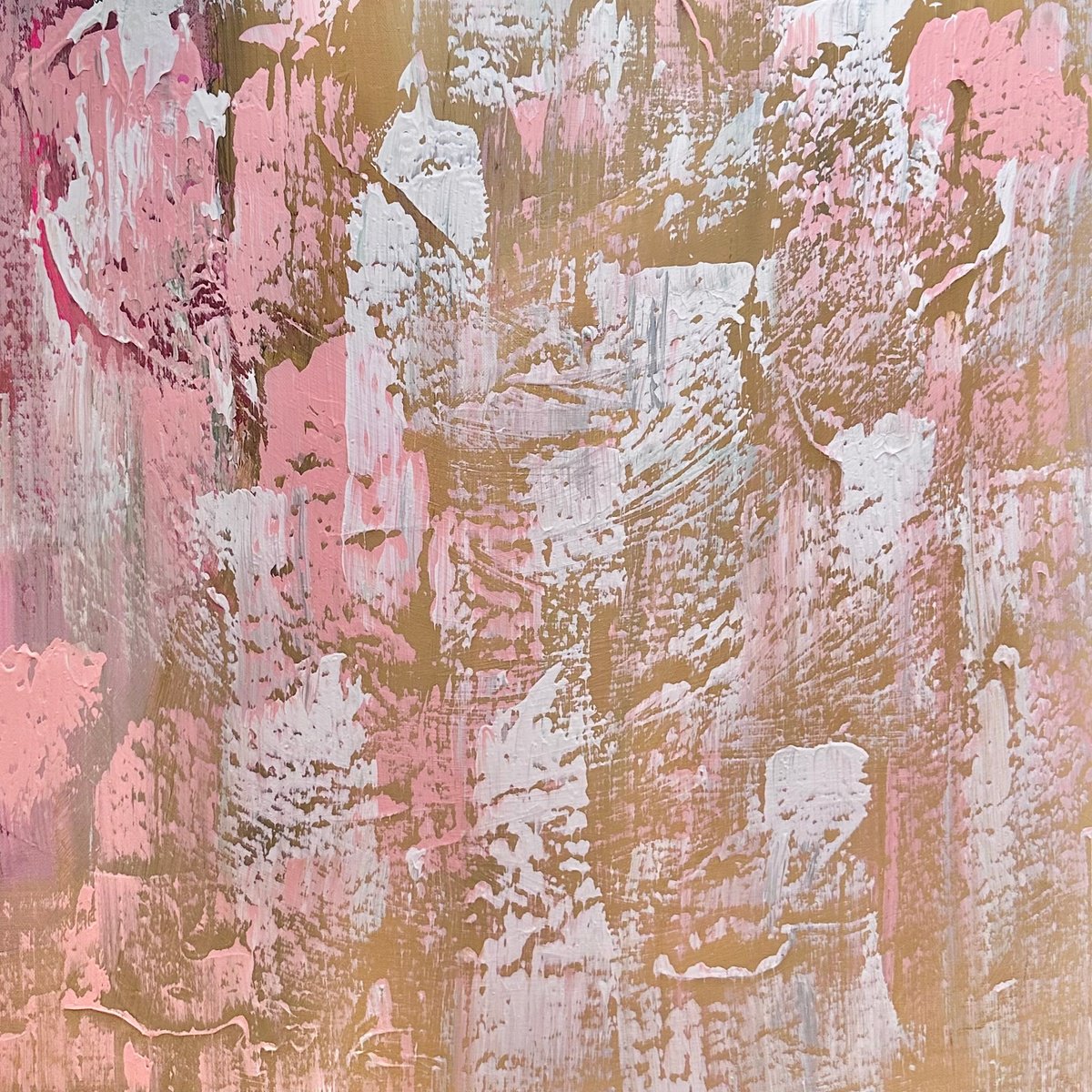 Organic Abstract Acrylic Painting By Alanah Jarvis, 24 X 24, Soft Foudations, Original Artwork