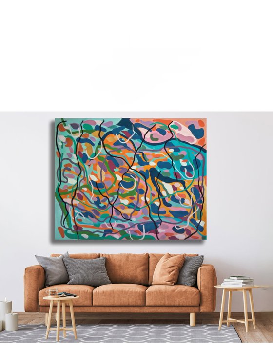 LARGE PAINTING. OCEAN DANCE