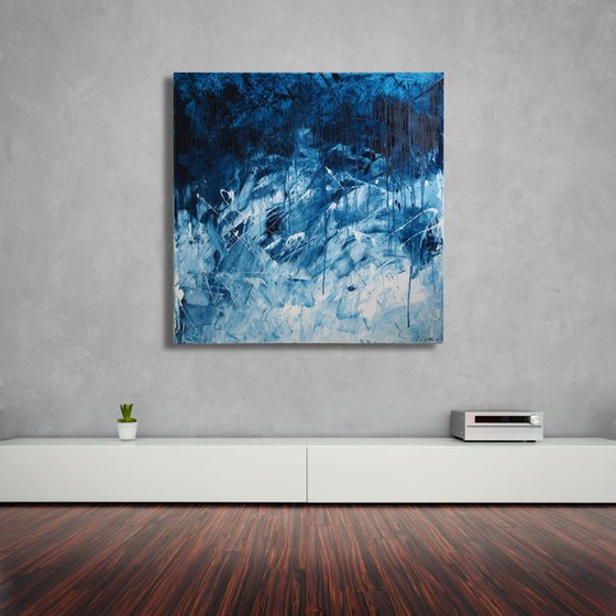 Raging Mountain Storm (100 x 100 cm) XXL