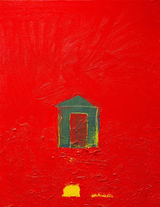 Red Sunset Fired Up a House