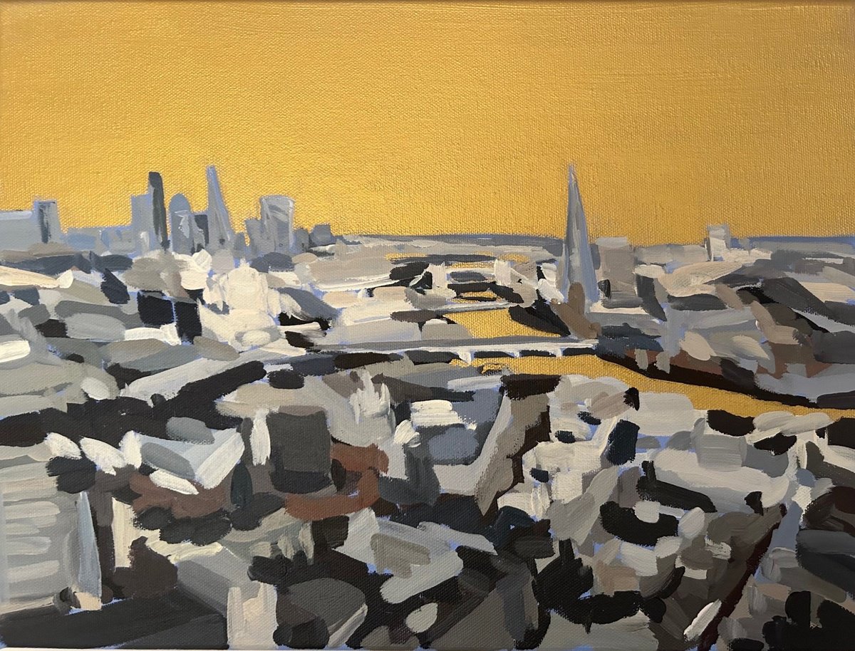 Gilded Thames 3 By Sarah Adams, 16 X 12, Artwork For Sale On Artfinder