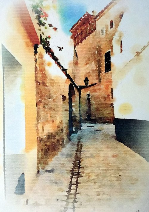Menorcan alley by Tony Roberts