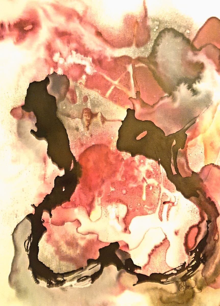 Organic Portrait Painting By Shelli Finch, 30 X 40", Intimate Portrait Iii, Original Artwork