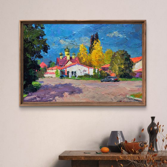 Driving along a City Street