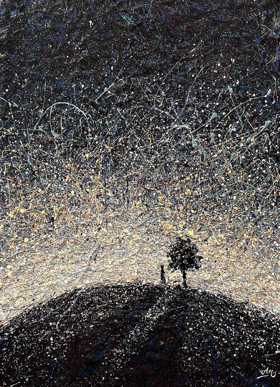 Painting with meaning Philosophical painting Black white abstraction