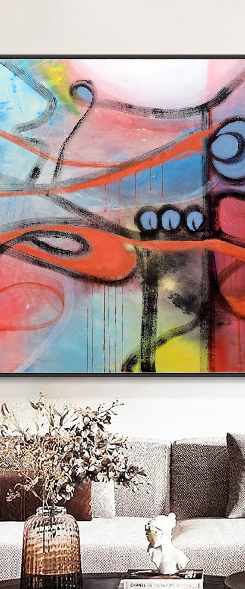 Minimal Abstract - Forever Yours by Poovi Art