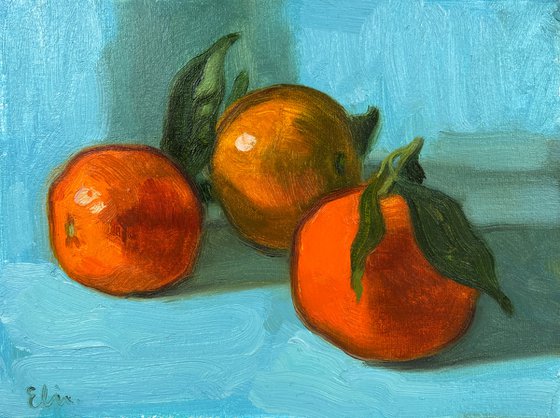 Still life with tangerines