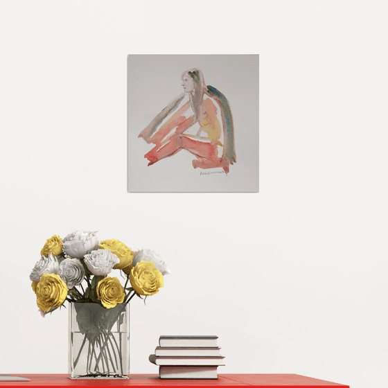 Seated female nude