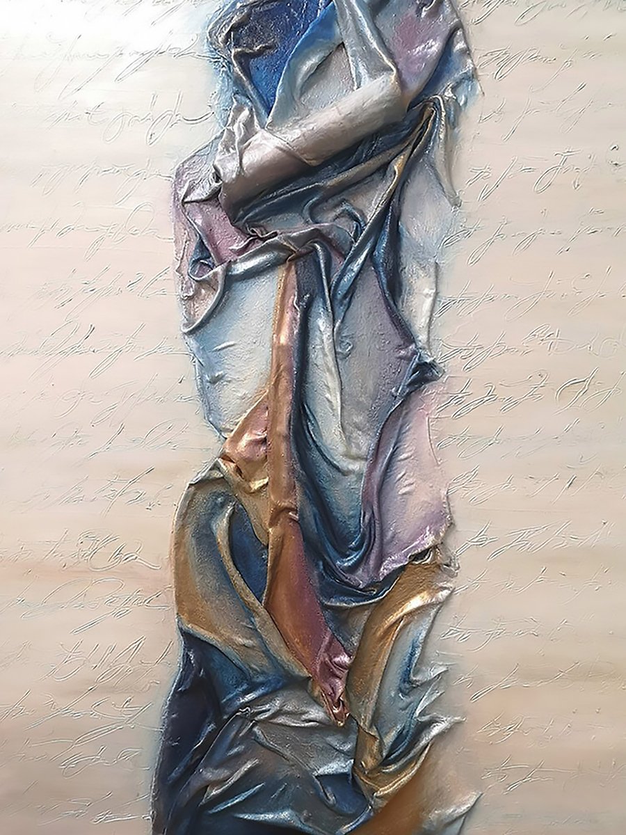 Abstract Painting By Ivana Urso, 31 X 39, Sign-Fold, Original Artwork