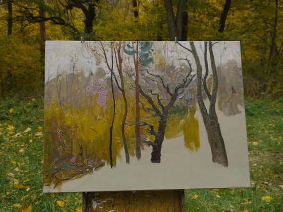October. Trees in Yelovshchina