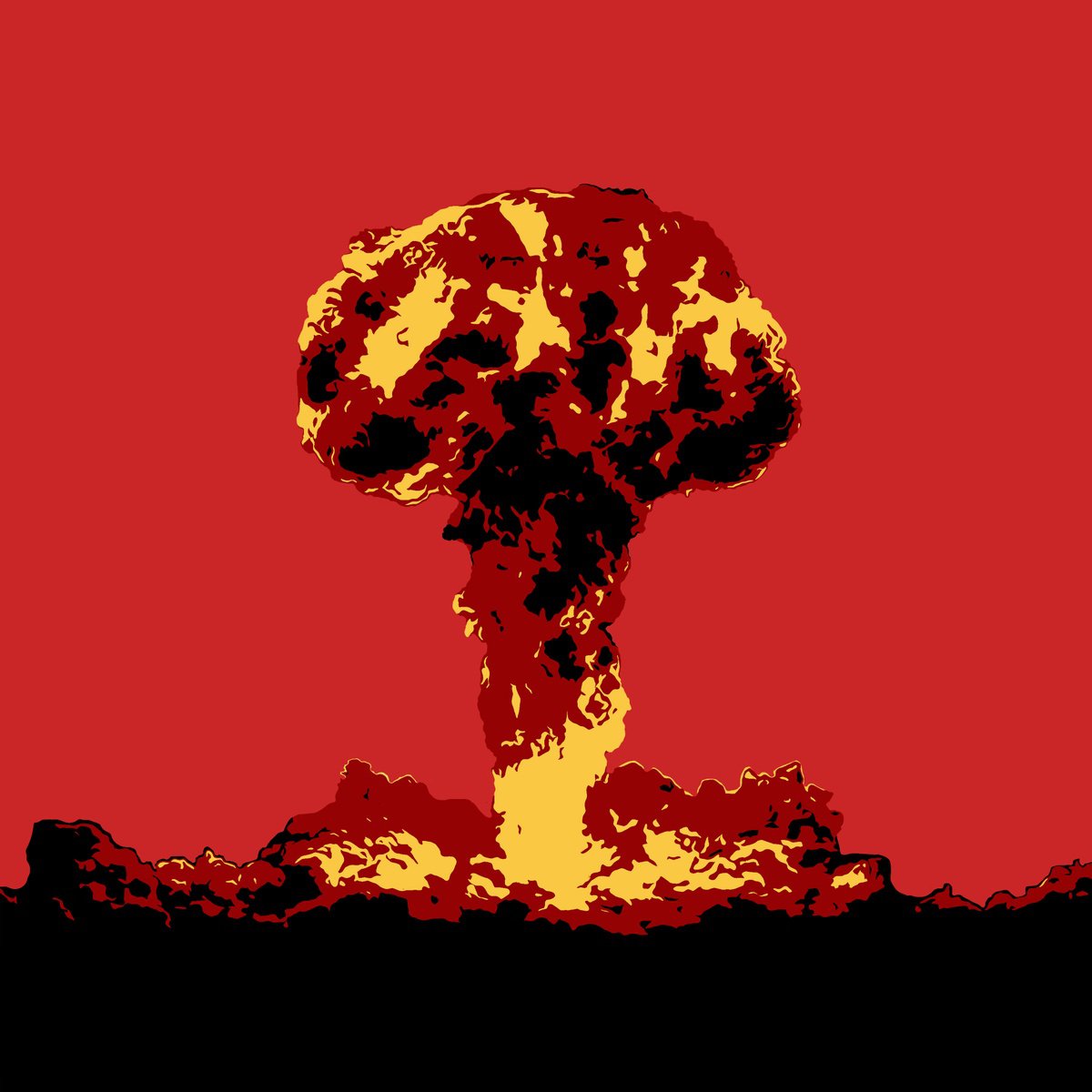 Nuclear Explosion red by Kosta Morr