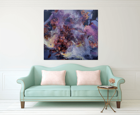 GIGANTIC XXL HUGE PAINTING FASCINATING COLORS COMPOSITION ALICE DREAMS CHILDHOOD GAME MELANCHOLIA ABSTRACT ART BY O KLOSKA