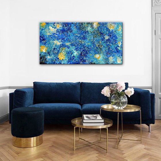 Blue Abstract - Large Abstract Painting