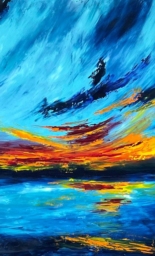 Turquoise sunset by Anastasiia Novitskaya