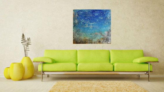 Here, where it all began (n.386) - 101,00 x 91,00 x 2,50 cm - ready to hang - acrylic painting on stretched canvas