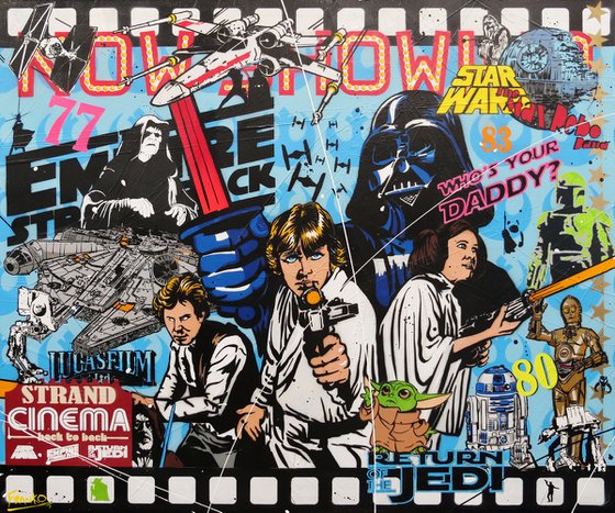 Skywalker 120cm x 100cm Textured Urban Pop Art