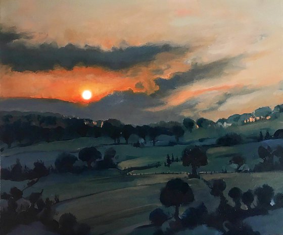 Sunset across the Vale