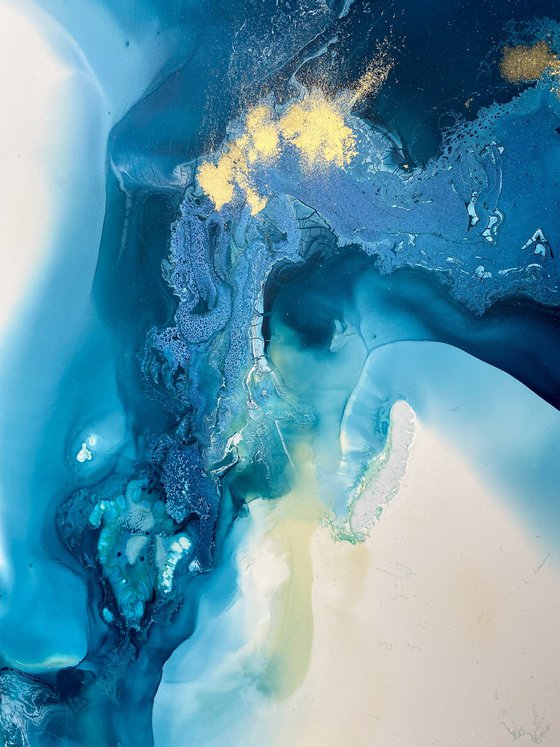 Blue Ocean Abstract Painting