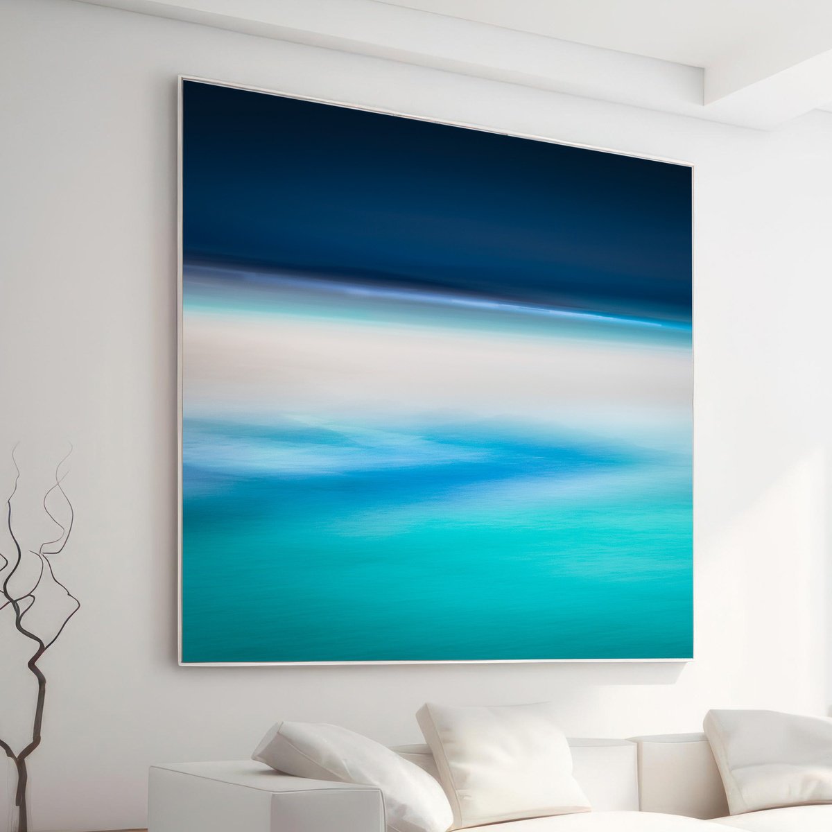 Abstract Landscape Photograph By Lynne Douglas, 60 X 60", Once Upon A Moody Morning, Original Artwork