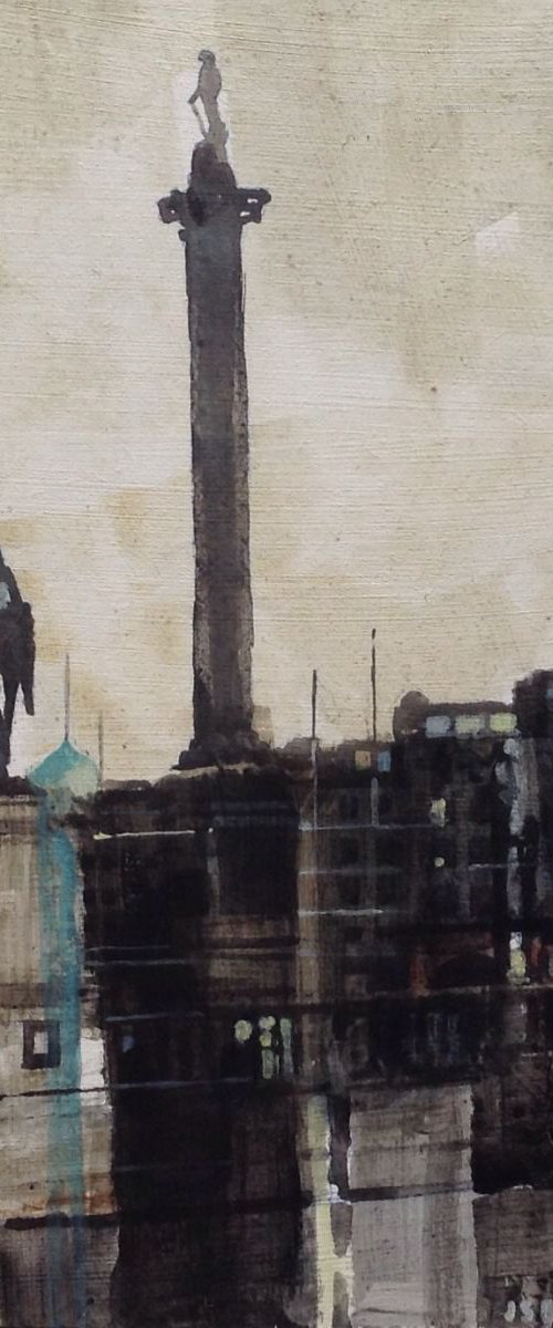  Rainy day in Trafalgar Square 24 Mar by Julian Sutherland-Beatson