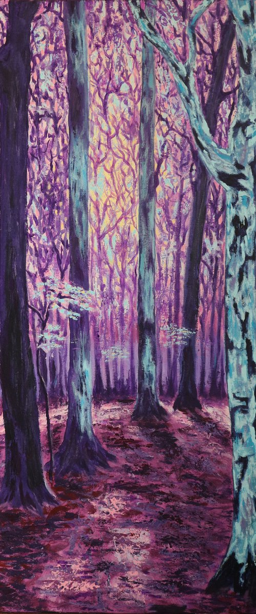 Purplish Violet Forest by Dmytro Yeromenko