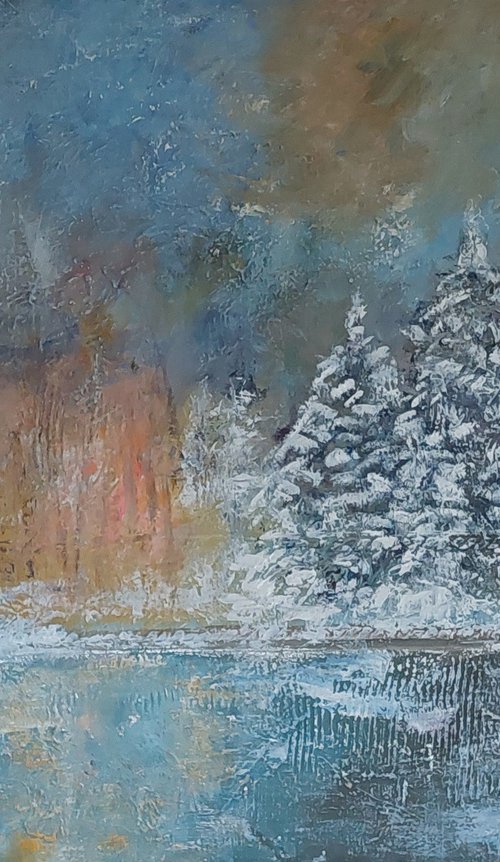 Landscape in the snow by Els Driesen